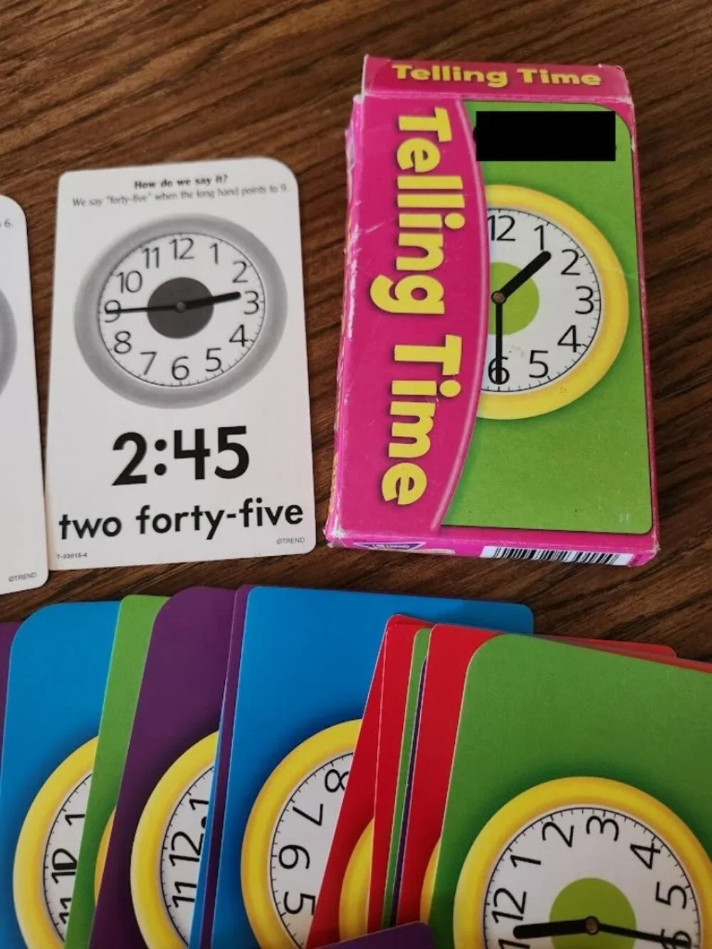 Lakeshore Learning Telling Time Pocket Flash Cards Educational Tools Studying Ma